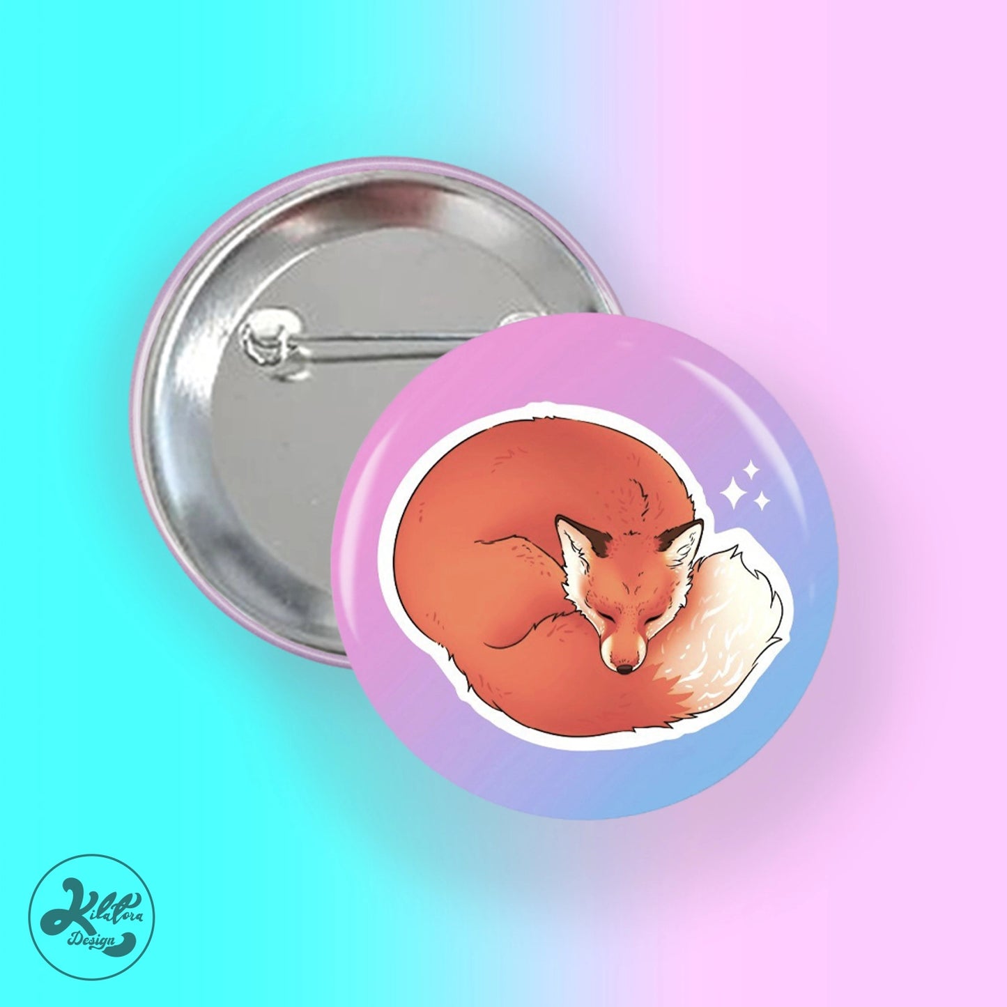 Dreamy Fox - 59 mm Rintanappi/Magneetti