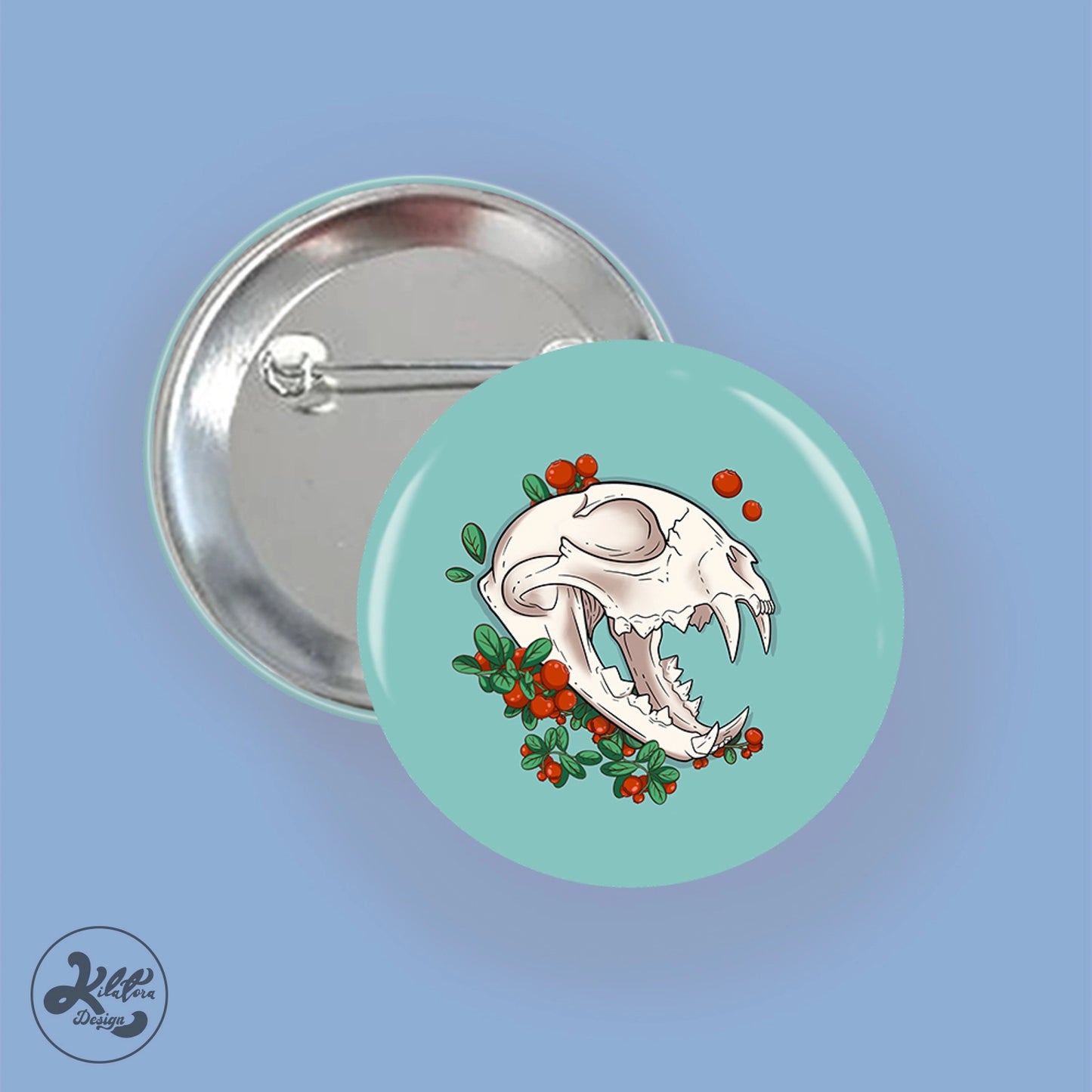 Lynx Skull - 59 mm Rintanappi/Magneetti