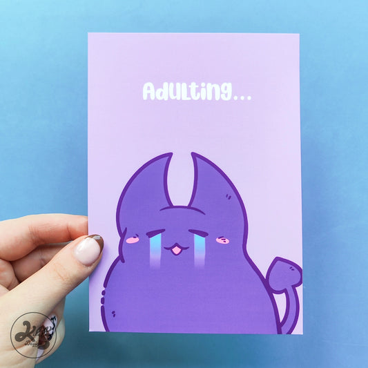 Adulting Postcard