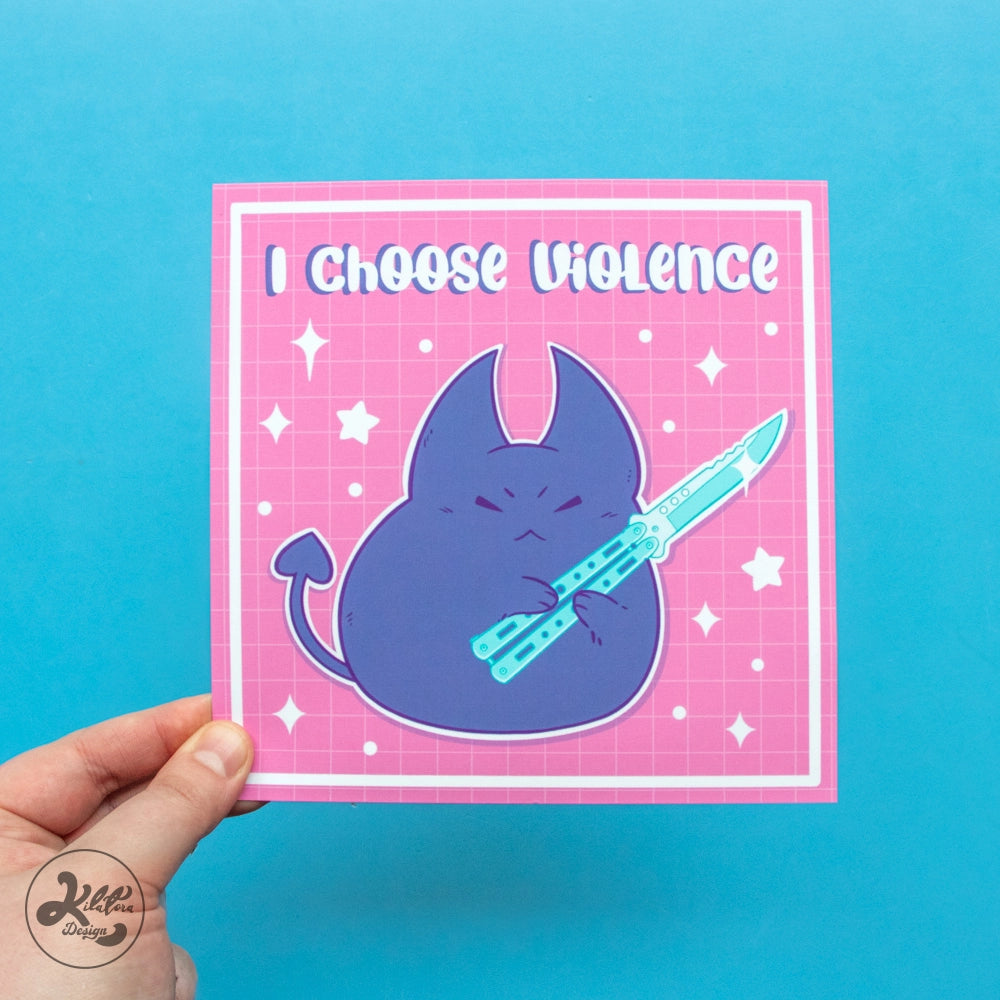 I_Choose_Violence_Postcard_-_Tora_by_Kilatora_Design