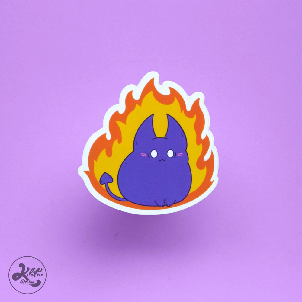 On_fire_vinyl_sticker_tora_by_kilatora_design