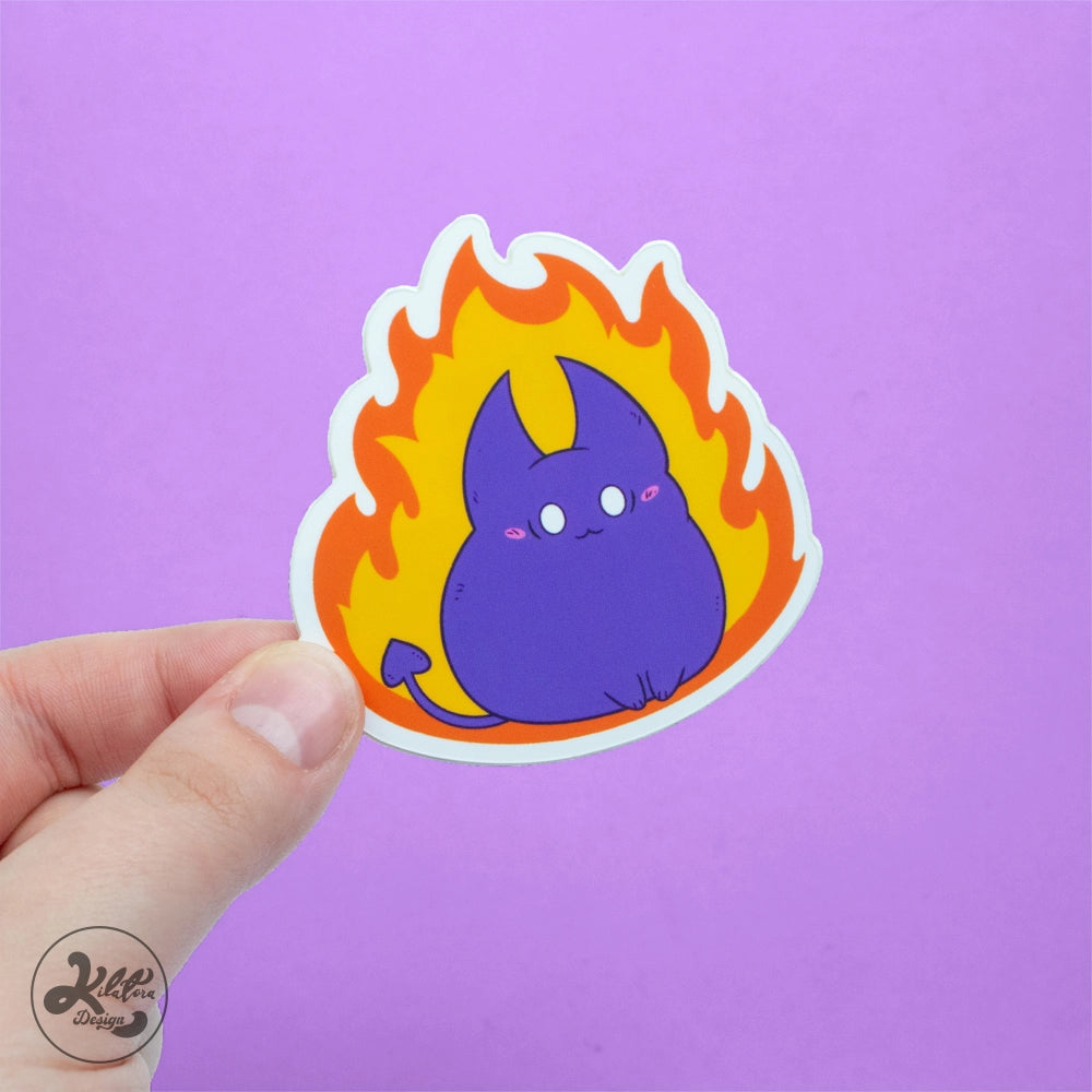 On_fire_vinyl_sticker_tora_by_kilatora_design