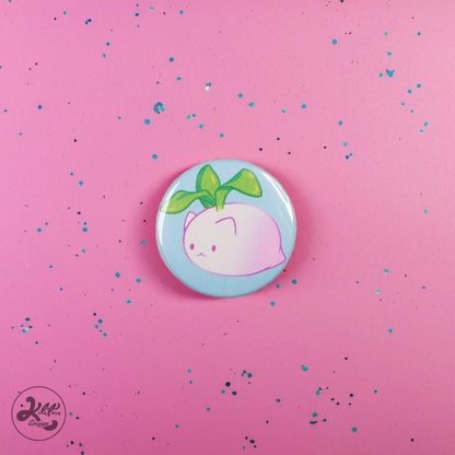 Turnip-Cat-38mm-Button-Pin-or-Magnet-kilatora-design.